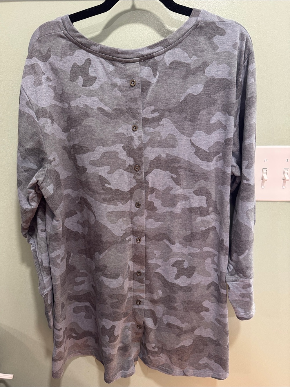 Grey Camo Long Sleeve Top - Picture 4 of 5